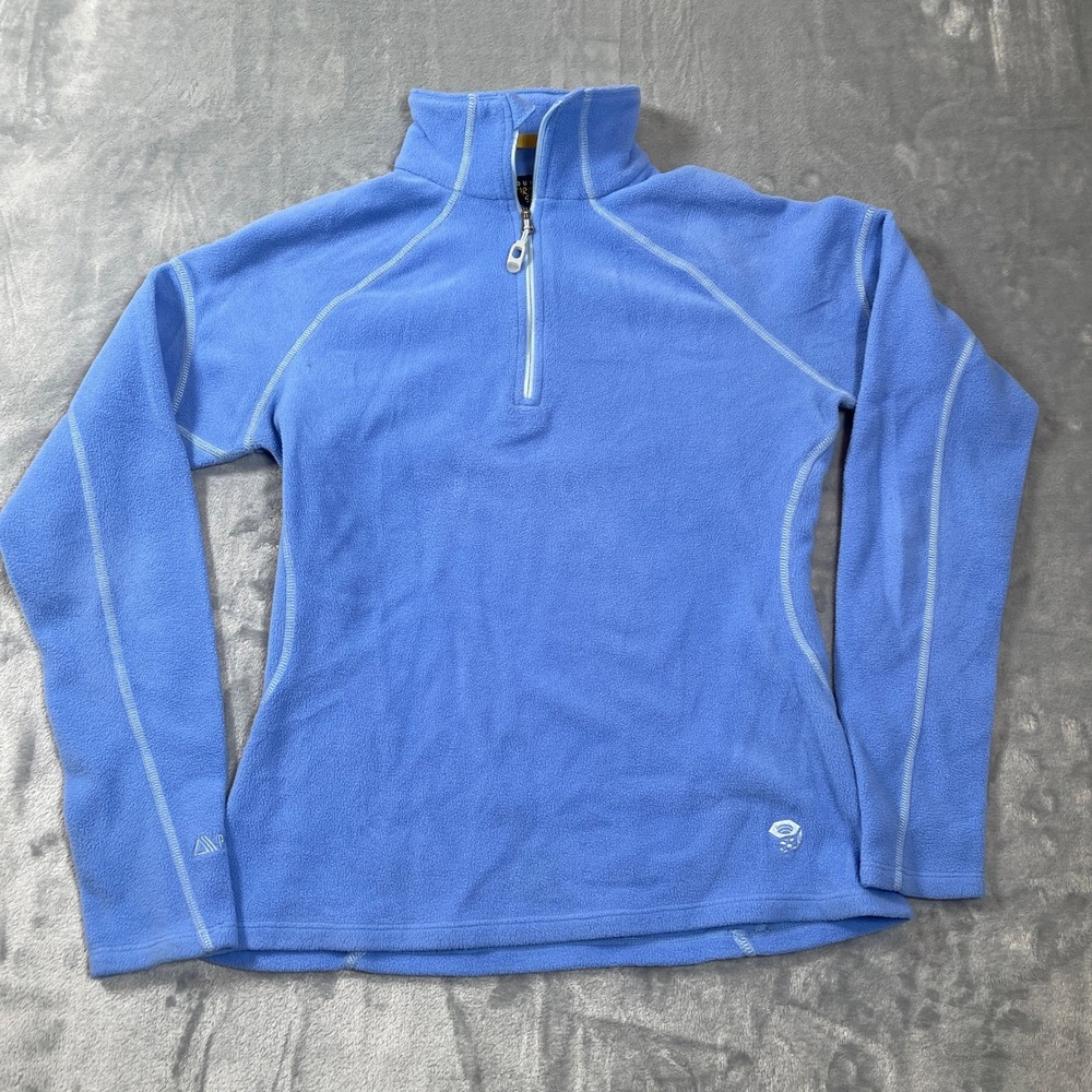 Mountain Hardwear Women Fleece Size Small Pullover Jacket Blue Polartec‎